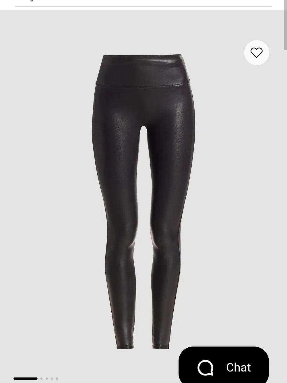 Spanx High-Waist Faux Leather Black Leggings Size M